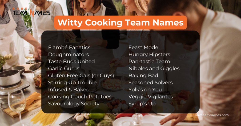 Witty Cooking Team Names