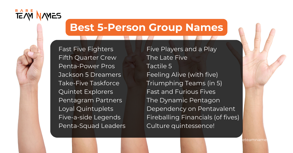 5-Person Group Names | Find New and Innovative Ideas