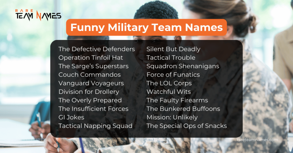 Funny Military Team Names