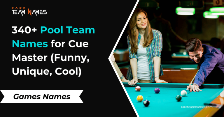 340+ Pool Team Names for Cue Master (Funny, Unique, Cool)
