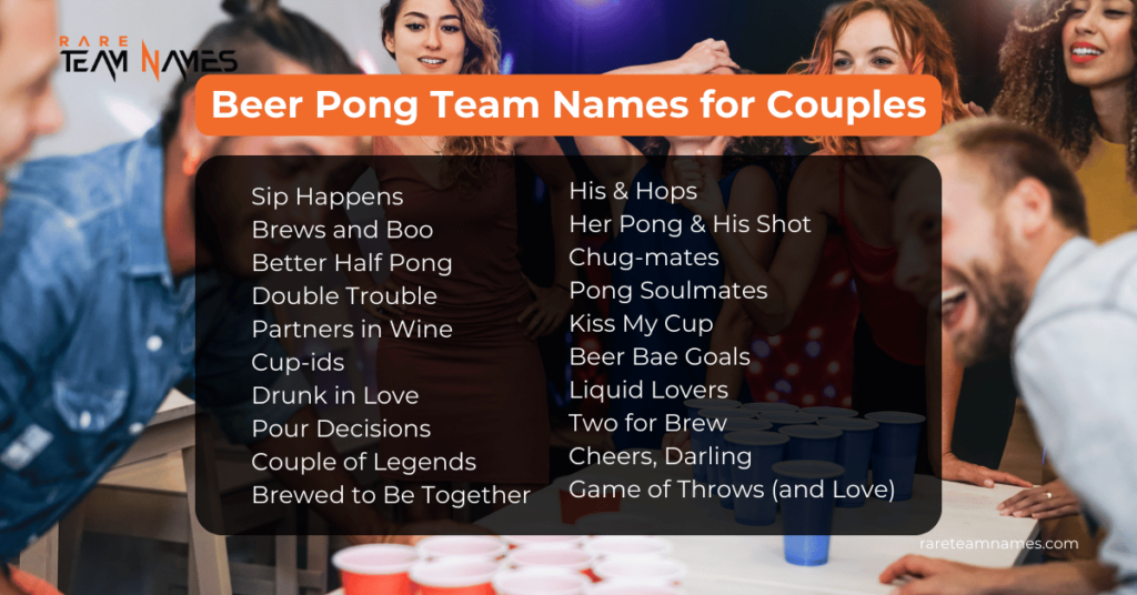 Beer Pong Team Names for Couples