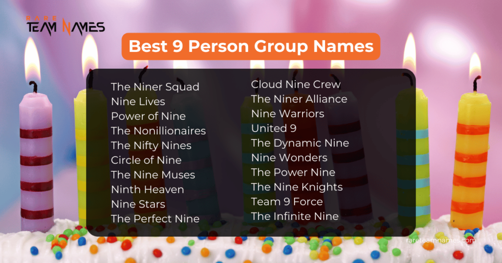 Best 9 Person Group Names, nine person group names