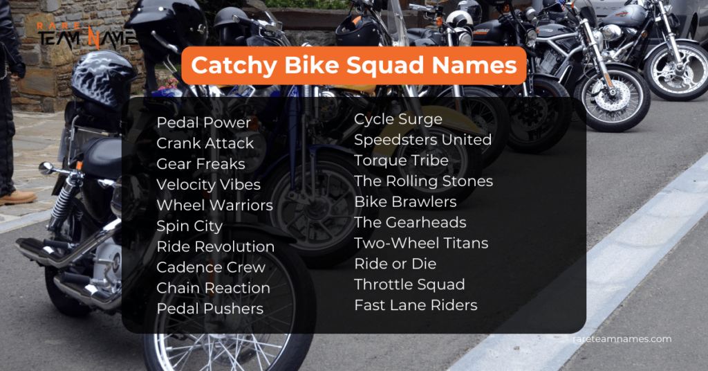 Catchy Bike Squad Names