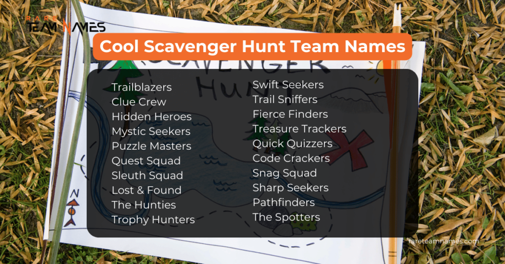 Cool Scavenger Hunt Team Names