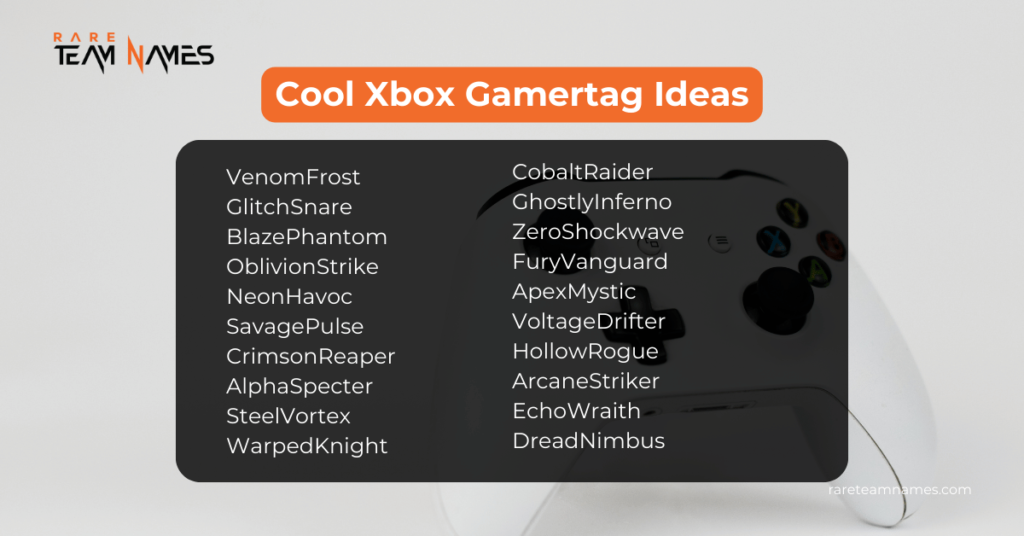 Cool Xbox Gamertag Ideas and Usernames