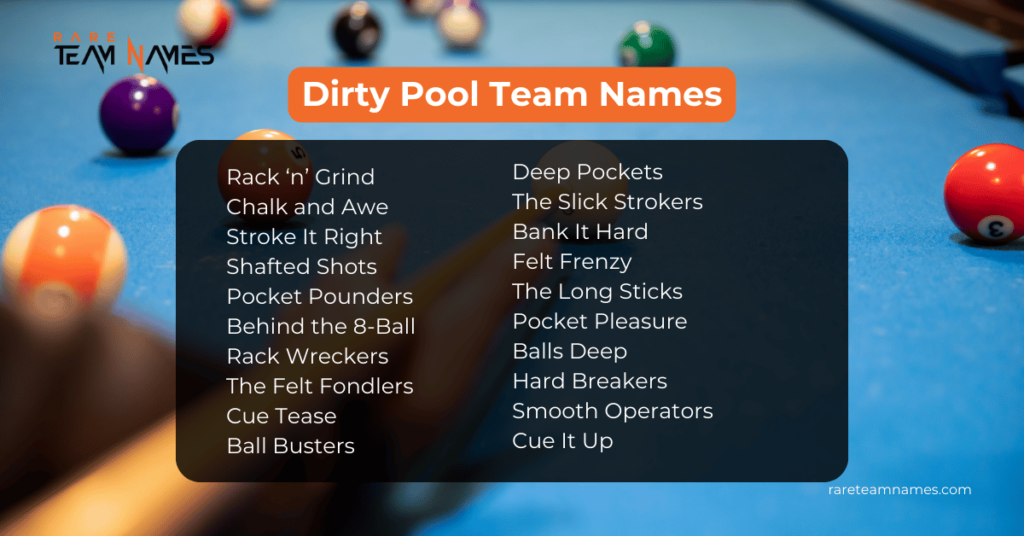 Dirty Pool Team Names