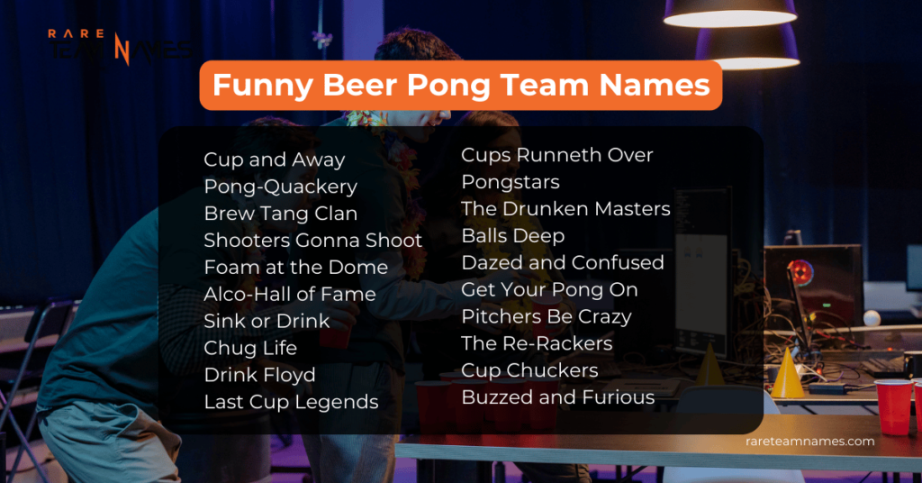 Funny Beer Pong Team Names