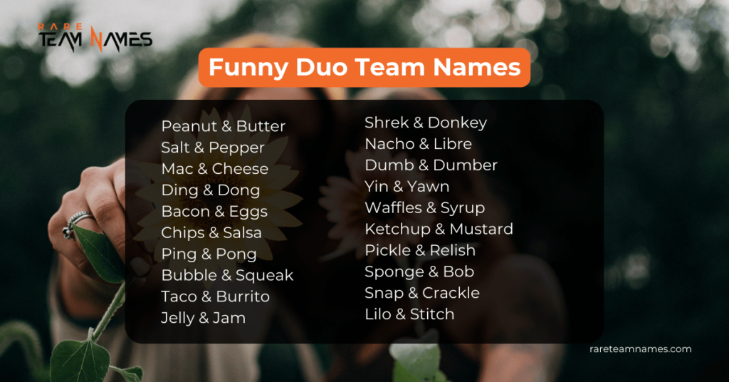 Funny Duo Team Names