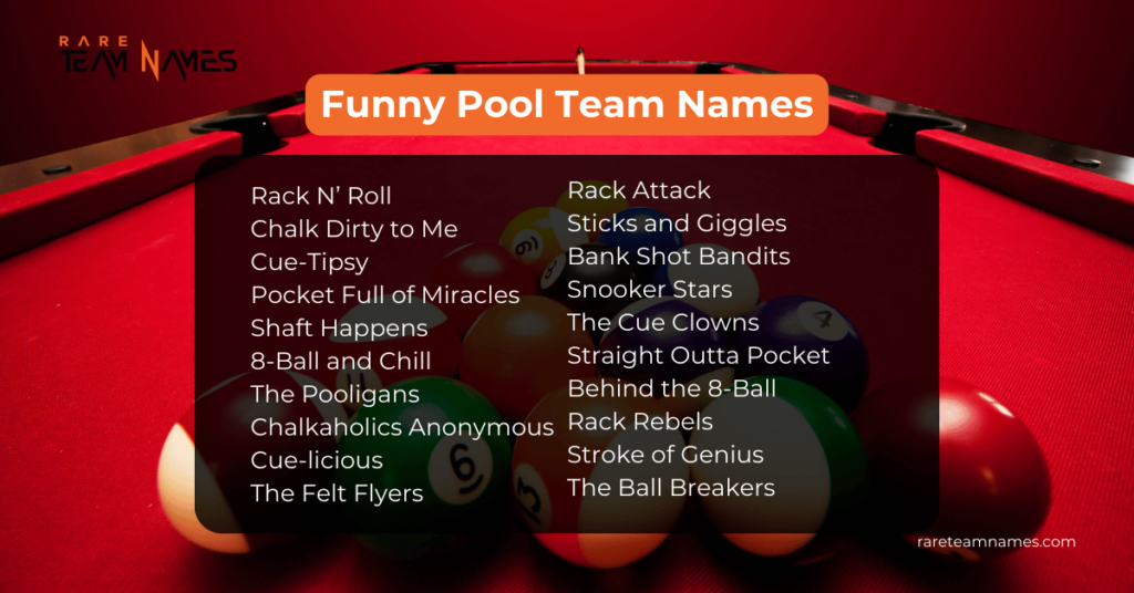 Funny Pool Team Names