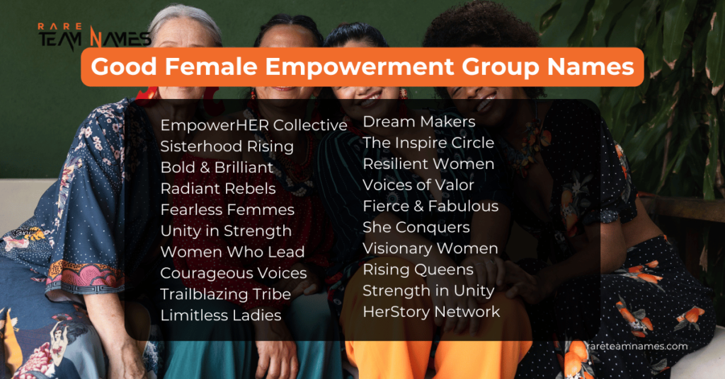 Good Female Empowerment Group Names