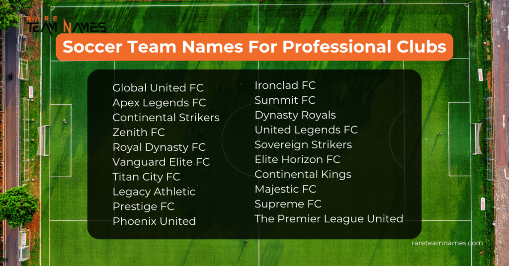 Soccer Team Names For Professional Clubs