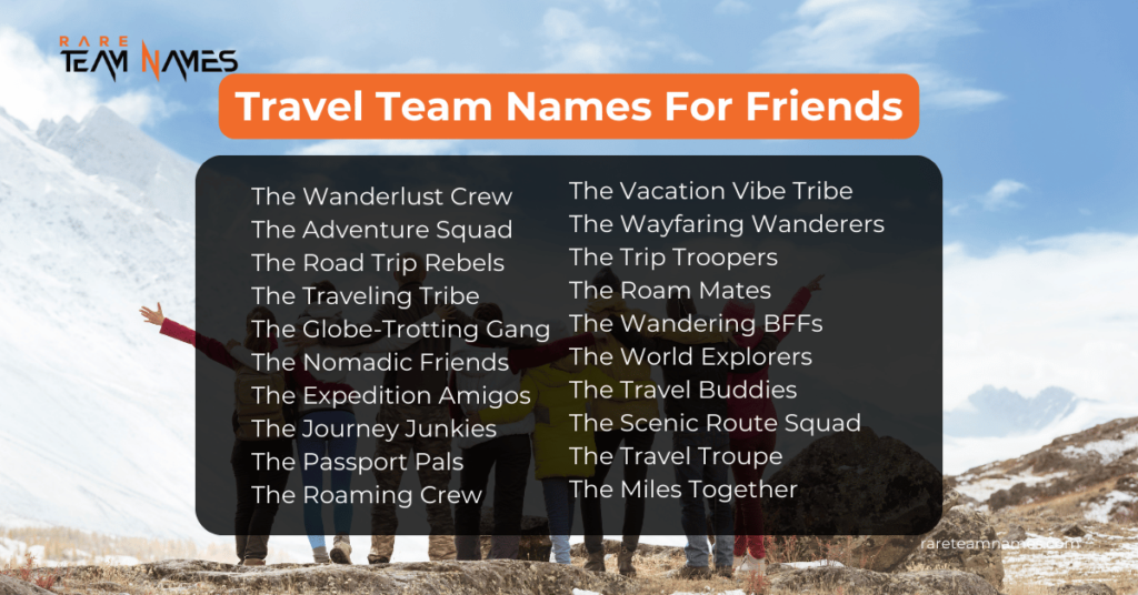 Travel Team Names For Friends