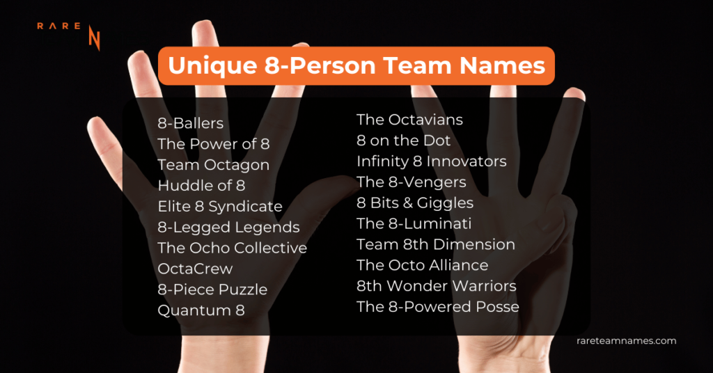 Unique 8-Person Team Names