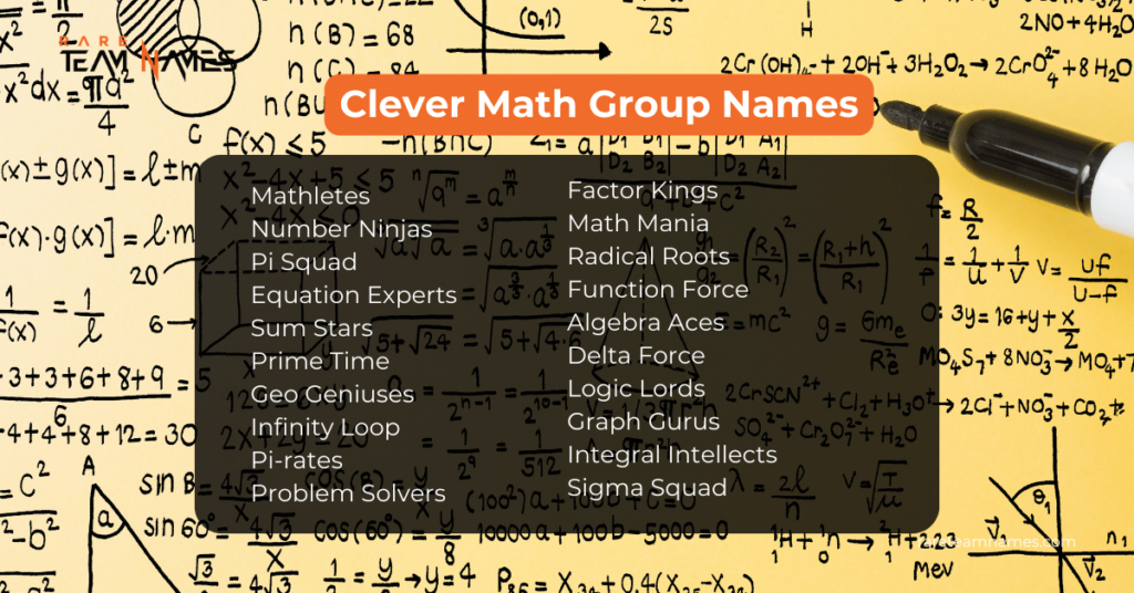 Clever Math Group Names