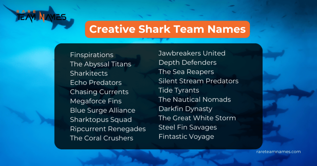 Creative Shark Team Names