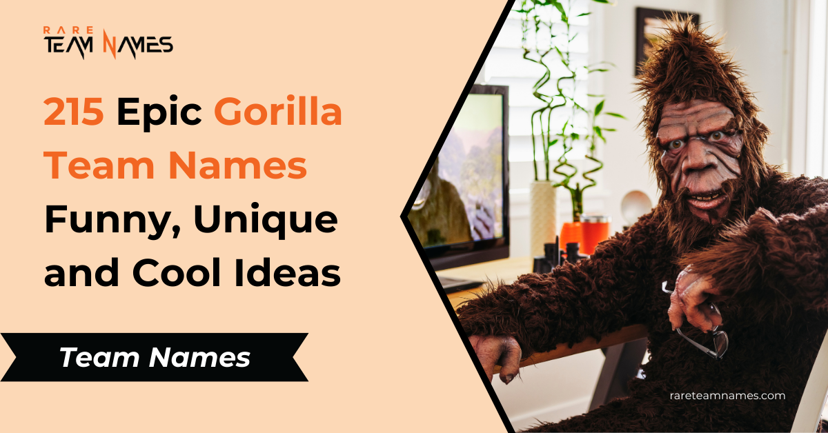 215 Epic Gorilla Team Names Funny, Unique and Cool Ideas