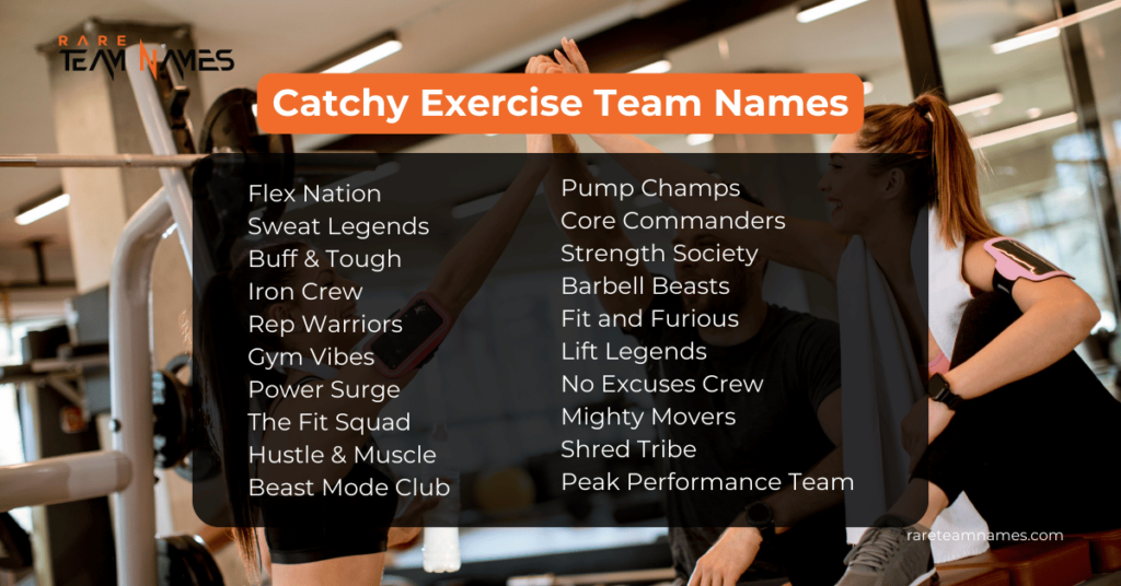 Catchy Exercise Team Names