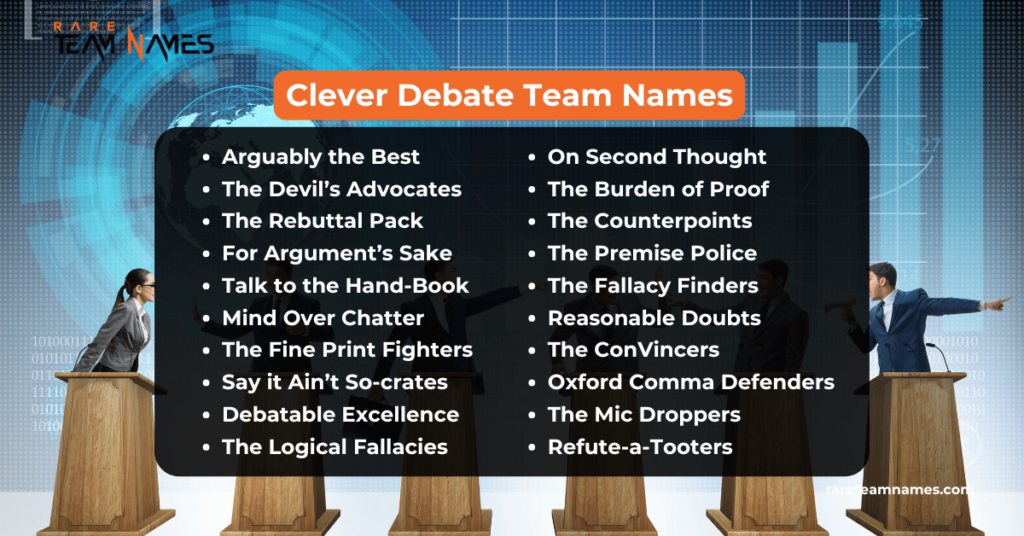 Clever Debate Team Names