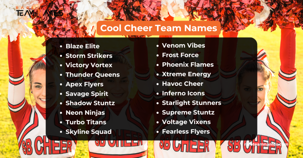 Cool Cheer Team Names