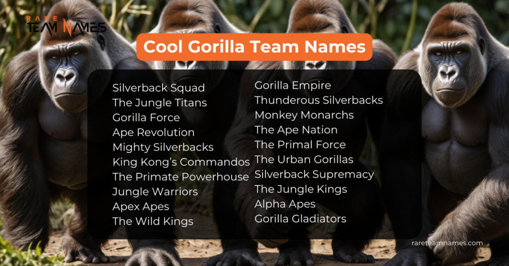 Cool Gorilla Team Names