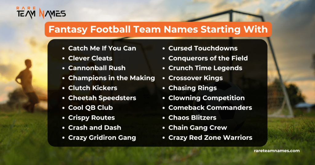 Fantasy Football Team Names Starting With C