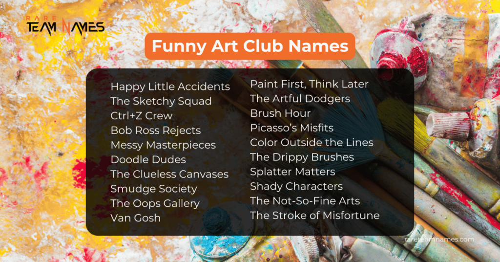 Funny Art Club Names