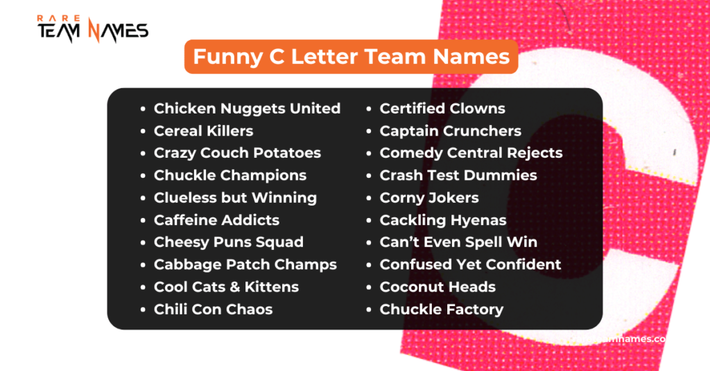 Funny C Letter Team Names