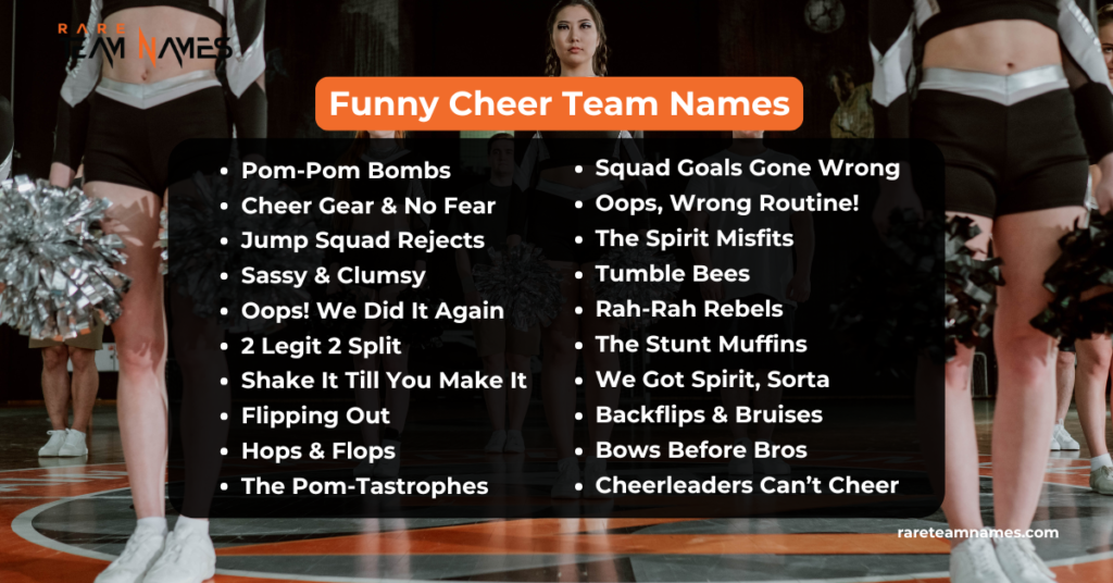 Funny Cheer Team Names