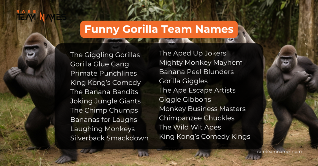 Funny Gorilla Team Names