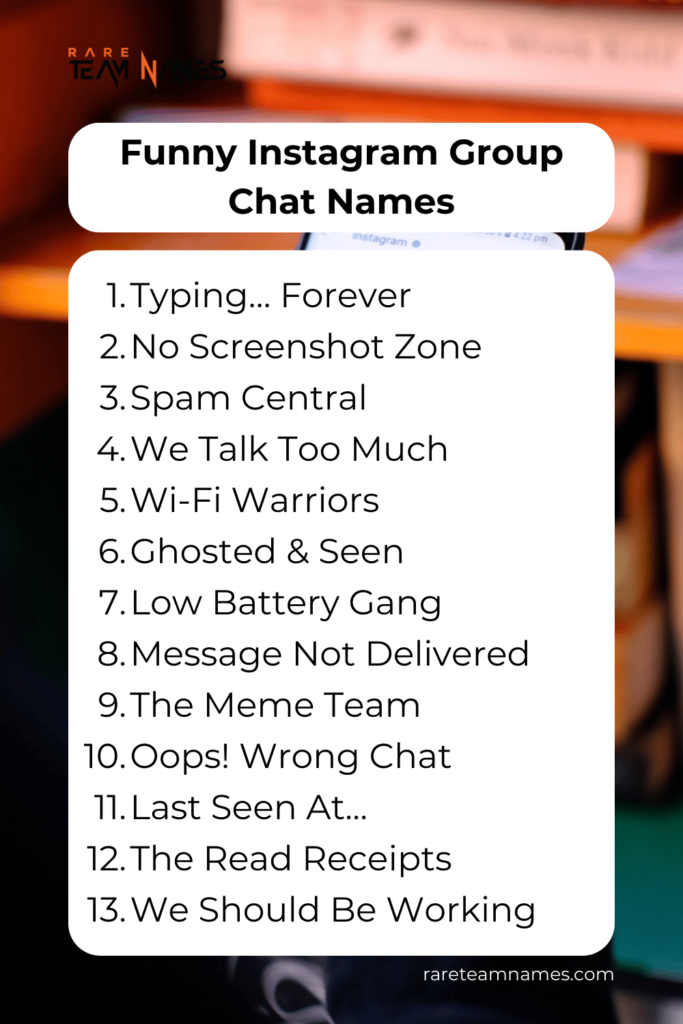 Funny Instagram Group Chat Names