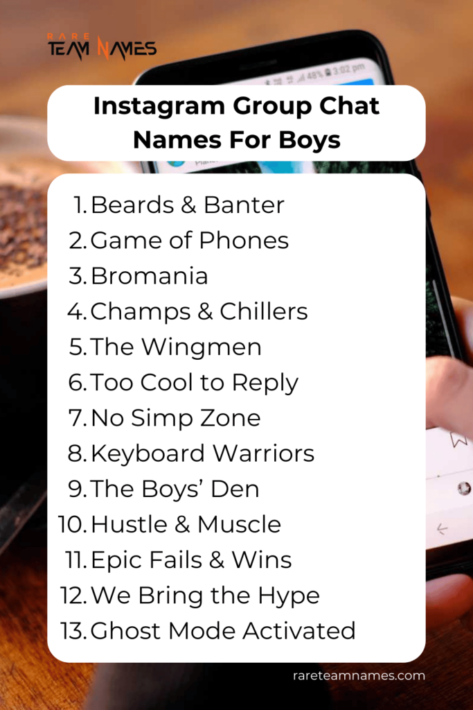 Instagram Group Chat Names For Boys